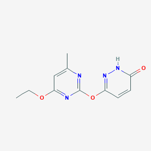 molecular formula C11H12N4O3 B5740774 6-[(4-ethoxy-6-methyl-2-pyrimidinyl)oxy]-3-pyridazinol 