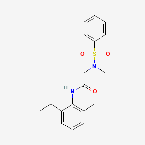 molecular formula C18H22N2O3S B5740788 N~1~-(2-ethyl-6-methylphenyl)-N~2~-methyl-N~2~-(phenylsulfonyl)glycinamide CAS No. 692775-88-5