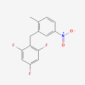 molecular formula C14H10F3NO2 B5740790 1,3,5-trifluoro-2-(2-methyl-5-nitrobenzyl)benzene 