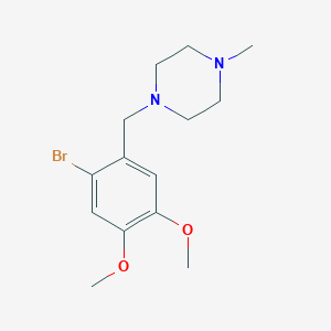molecular formula C14H21BrN2O2 B5740799 1-(2-bromo-4,5-dimethoxybenzyl)-4-methylpiperazine 