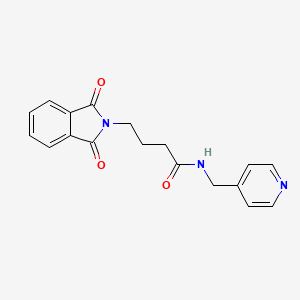 molecular formula C18H17N3O3 B5740825 4-(1,3-dioxo-1,3-dihydro-2H-isoindol-2-yl)-N-(4-pyridinylmethyl)butanamide 
