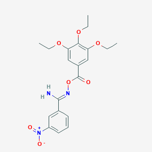 molecular formula C20H23N3O7 B5740827 3-nitro-N'-[(3,4,5-triethoxybenzoyl)oxy]benzenecarboximidamide 