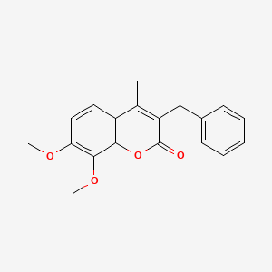 molecular formula C19H18O4 B5740831 3-benzyl-7,8-dimethoxy-4-methyl-2H-chromen-2-one 