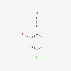 molecular formula C8H4ClF B574084 4-Chloro-1-ethynyl-2-fluorobenzene CAS No. 188472-71-1