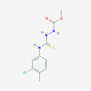 molecular formula C10H12ClN3O2S B5740846 methyl 2-{[(3-chloro-4-methylphenyl)amino]carbonothioyl}hydrazinecarboxylate 