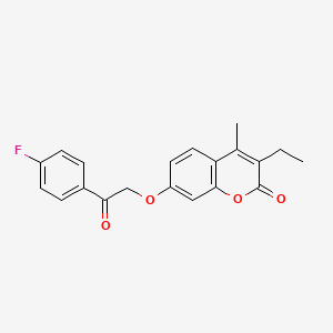 molecular formula C20H17FO4 B5740856 3-ethyl-7-[2-(4-fluorophenyl)-2-oxoethoxy]-4-methyl-2H-chromen-2-one 