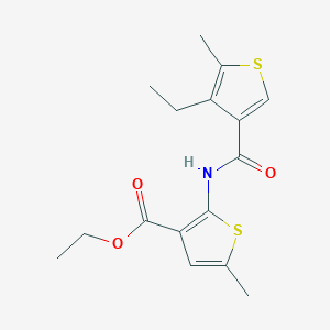 molecular formula C16H19NO3S2 B5740863 ethyl 2-{[(4-ethyl-5-methyl-3-thienyl)carbonyl]amino}-5-methyl-3-thiophenecarboxylate 