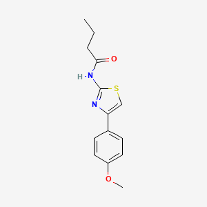 molecular formula C14H16N2O2S B5740865 N-[4-(4-methoxyphenyl)-1,3-thiazol-2-yl]butanamide 
