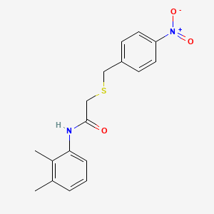 molecular formula C17H18N2O3S B5740874 N-(2,3-dimethylphenyl)-2-[(4-nitrobenzyl)thio]acetamide 
