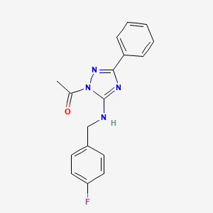 molecular formula C17H15FN4O B5740899 1-acetyl-N-(4-fluorobenzyl)-3-phenyl-1H-1,2,4-triazol-5-amine 