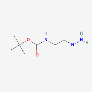 molecular formula C8H19N3O2 B574090 tert-butyl N-[2-[amino(methyl)amino]ethyl]carbamate CAS No. 161490-19-3
