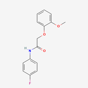 molecular formula C15H14FNO3 B5740908 N-(4-fluorophenyl)-2-(2-methoxyphenoxy)acetamide 