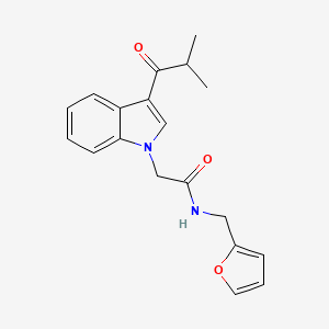 molecular formula C19H20N2O3 B5740918 N-(2-furylmethyl)-2-(3-isobutyryl-1H-indol-1-yl)acetamide 