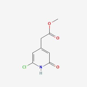 molecular formula C8H8ClNO3 B574093 Methyl (6-chloro-2-oxo-1,2-dihydropyridin-4-yl)acetate CAS No. 182276-20-6