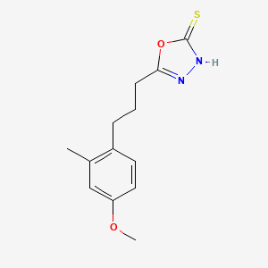 molecular formula C13H16N2O2S B5740934 5-[3-(4-methoxy-2-methylphenyl)propyl]-1,3,4-oxadiazole-2-thiol 