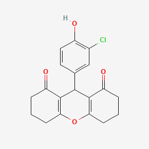 molecular formula C19H17ClO4 B5740936 9-(3-chloro-4-hydroxyphenyl)-3,4,5,6,7,9-hexahydro-1H-xanthene-1,8(2H)-dione 