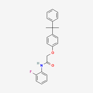 molecular formula C23H22FNO2 B5740969 N-(2-fluorophenyl)-2-[4-(1-methyl-1-phenylethyl)phenoxy]acetamide 