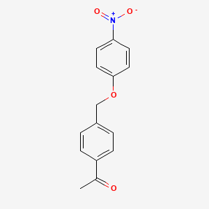 molecular formula C15H13NO4 B5740993 1-{4-[(4-nitrophenoxy)methyl]phenyl}ethanone 