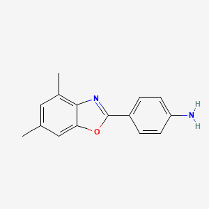 molecular formula C15H14N2O B5741005 4-(4,6-dimethyl-1,3-benzoxazol-2-yl)aniline CAS No. 415943-89-4