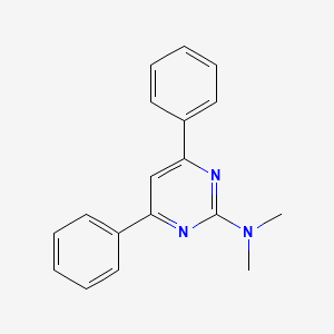 molecular formula C18H17N3 B5741015 N,N-dimethyl-4,6-diphenyl-2-pyrimidinamine CAS No. 22114-29-0