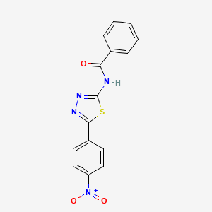 molecular formula C15H10N4O3S B5741017 N-[5-(4-nitrophenyl)-1,3,4-thiadiazol-2-yl]benzamide 