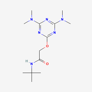 molecular formula C13H24N6O2 B5741034 2-{[4,6-bis(dimethylamino)-1,3,5-triazin-2-yl]oxy}-N-(tert-butyl)acetamide 