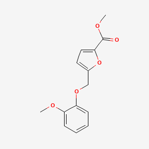 molecular formula C14H14O5 B5741045 methyl 5-[(2-methoxyphenoxy)methyl]-2-furoate 
