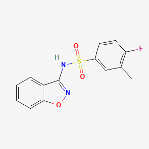 molecular formula C14H11FN2O3S B5741057 N-1,2-benzisoxazol-3-yl-4-fluoro-3-methylbenzenesulfonamide 