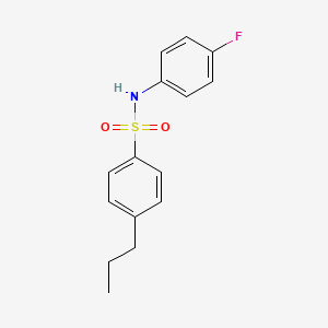 molecular formula C15H16FNO2S B5741059 N-(4-fluorophenyl)-4-propylbenzenesulfonamide 