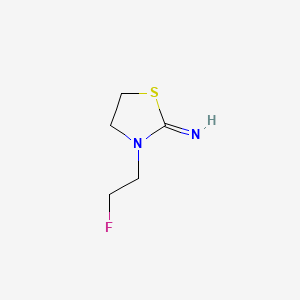 molecular formula C5H9FN2S B574106 3-(2-Fluoroethyl)thiazolidin-2-imine CAS No. 177797-21-6