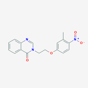 molecular formula C17H15N3O4 B5741061 3-[2-(3-methyl-4-nitrophenoxy)ethyl]-4(3H)-quinazolinone 