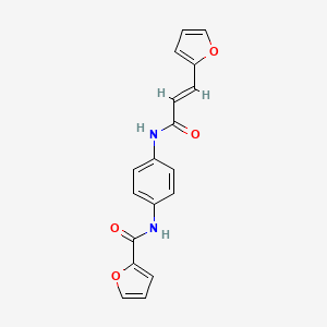 molecular formula C18H14N2O4 B5741066 N-(4-{[3-(2-furyl)acryloyl]amino}phenyl)-2-furamide 