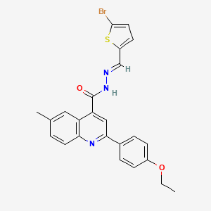 molecular formula C24H20BrN3O2S B5741080 N'-[(5-bromo-2-thienyl)methylene]-2-(4-ethoxyphenyl)-6-methyl-4-quinolinecarbohydrazide 