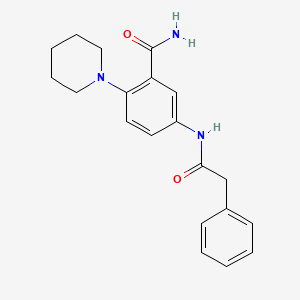 molecular formula C20H23N3O2 B5741091 5-[(phenylacetyl)amino]-2-(1-piperidinyl)benzamide 