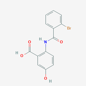 molecular formula C14H10BrNO4 B5741108 2-[(2-bromobenzoyl)amino]-5-hydroxybenzoic acid 