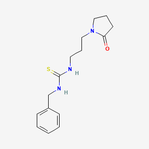 molecular formula C15H21N3OS B5741118 N-benzyl-N'-[3-(2-oxo-1-pyrrolidinyl)propyl]thiourea 