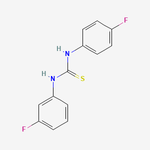 molecular formula C13H10F2N2S B5741159 N-(3-fluorophenyl)-N'-(4-fluorophenyl)thiourea 