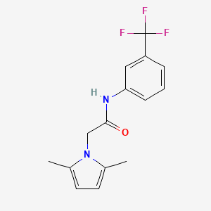 molecular formula C15H15F3N2O B5741167 2-(2,5-dimethyl-1H-pyrrol-1-yl)-N-[3-(trifluoromethyl)phenyl]acetamide 