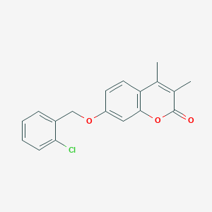 molecular formula C18H15ClO3 B5741181 7-[(2-chlorobenzyl)oxy]-3,4-dimethyl-2H-chromen-2-one 