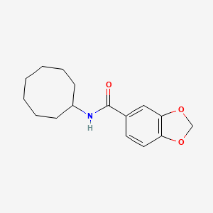 molecular formula C16H21NO3 B5741195 N-cyclooctyl-1,3-benzodioxole-5-carboxamide 