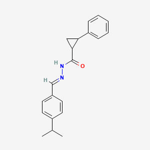 molecular formula C20H22N2O B5741203 N'-(4-isopropylbenzylidene)-2-phenylcyclopropanecarbohydrazide 