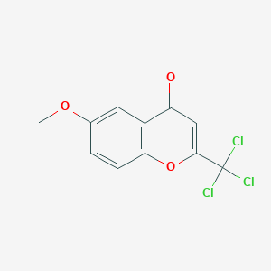 molecular formula C11H7Cl3O3 B5741205 6-methoxy-2-(trichloromethyl)-4H-chromen-4-one 