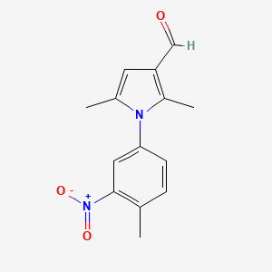molecular formula C14H14N2O3 B5741208 2,5-dimethyl-1-(4-methyl-3-nitrophenyl)-1H-pyrrole-3-carbaldehyde CAS No. 6478-47-3