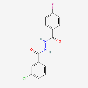 molecular formula C14H10ClFN2O2 B5741228 3-chloro-N'-(4-fluorobenzoyl)benzohydrazide 