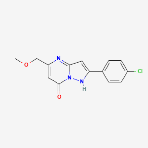 molecular formula C14H12ClN3O2 B5741236 2-(4-chlorophenyl)-5-(methoxymethyl)pyrazolo[1,5-a]pyrimidin-7(4H)-one 