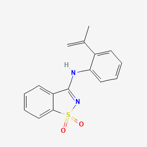 N-(2-isopropenylphenyl)-1,2-benzisothiazol-3-amine 1,1-dioxide