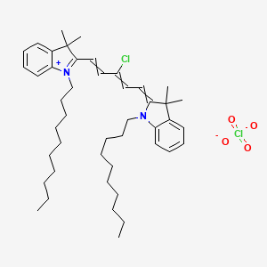 2-[3-Chloro-5-(1-decyl-3,3-dimethyl-1,3-dihydro-2H-indol-2-ylidene)penta-1,3-dien-1-yl]-1-decyl-3,3-dimethyl-3H-indol-1-ium perchlorate