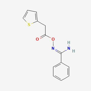 molecular formula C13H12N2O2S B5741259 N'-{[2-(2-thienyl)acetyl]oxy}benzenecarboximidamide 