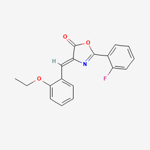 molecular formula C18H14FNO3 B5741270 4-(2-ethoxybenzylidene)-2-(2-fluorophenyl)-1,3-oxazol-5(4H)-one 
