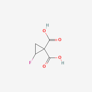 molecular formula C5H5FO4 B574128 2-Fluorocyclopropane-1,1-dicarboxylic acid CAS No. 163266-04-4